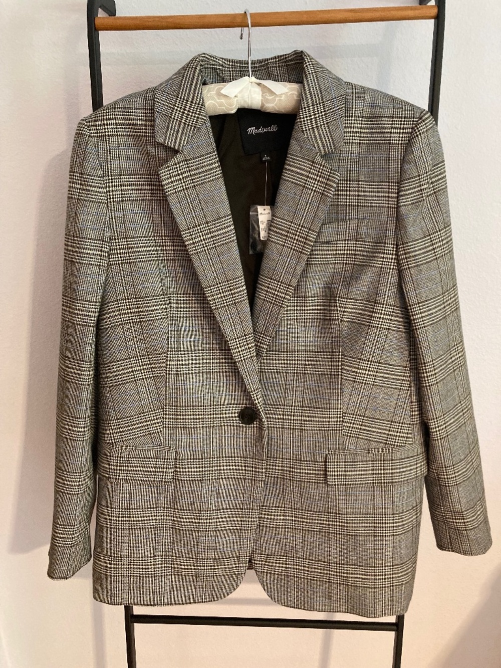 NWT Madewell “The Kline” Blazer in copper plaid